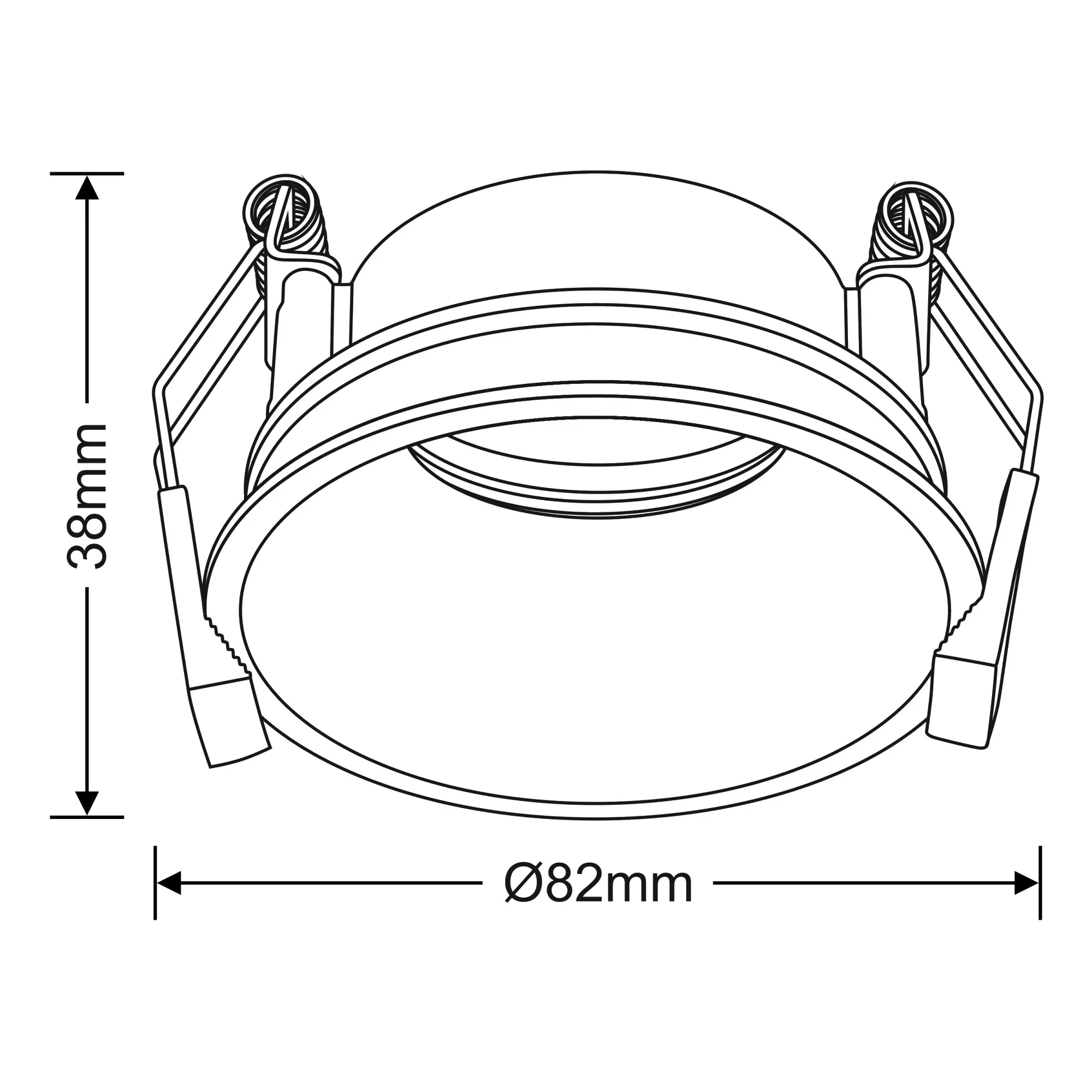 Bania 12 Powered by Tridonic  12W 4000K 1200lm 24° CRI>90 LED Engine; 350mA White Fixed Recessed Spotlight; IP20 DM201692  Dlux Bania 12